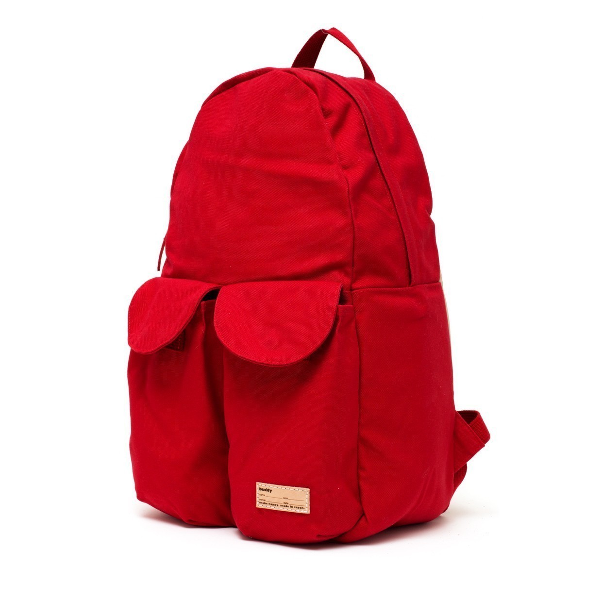 Buddy 2 Pockets Ear Flap Backpack Red