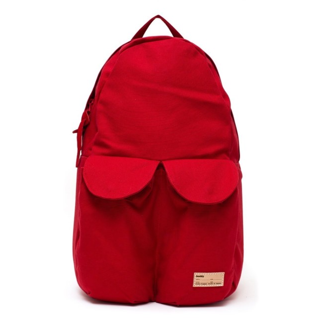 Buddy 2 Pockets Ear Flap Backpack Red