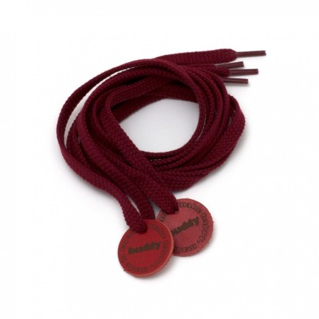 Shoelaces Wine with Leather patch