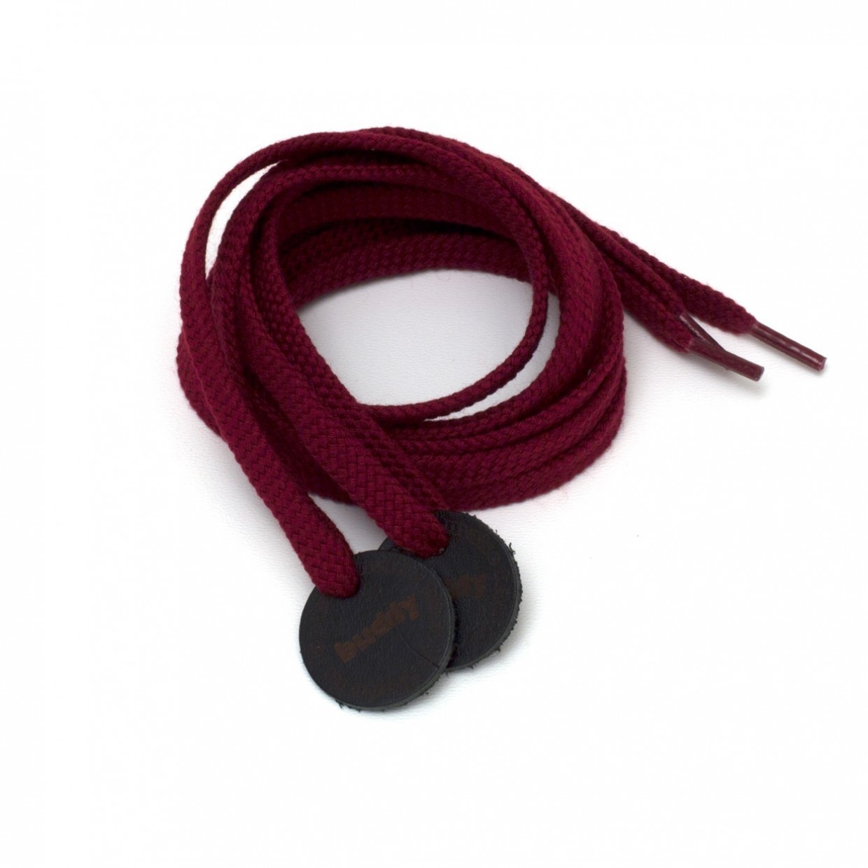 Shoelaces Wine with Leather patch