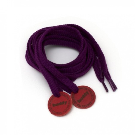 Shoelaces Purple with Leather patch