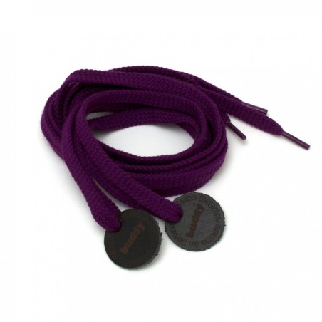 Shoelaces Purple with Leather patch